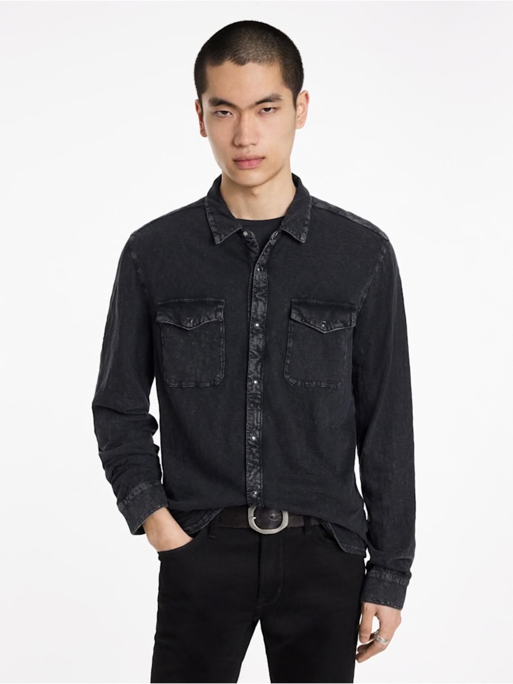NWT $168 John Varvatos Avron Western Shirt. Size medium.